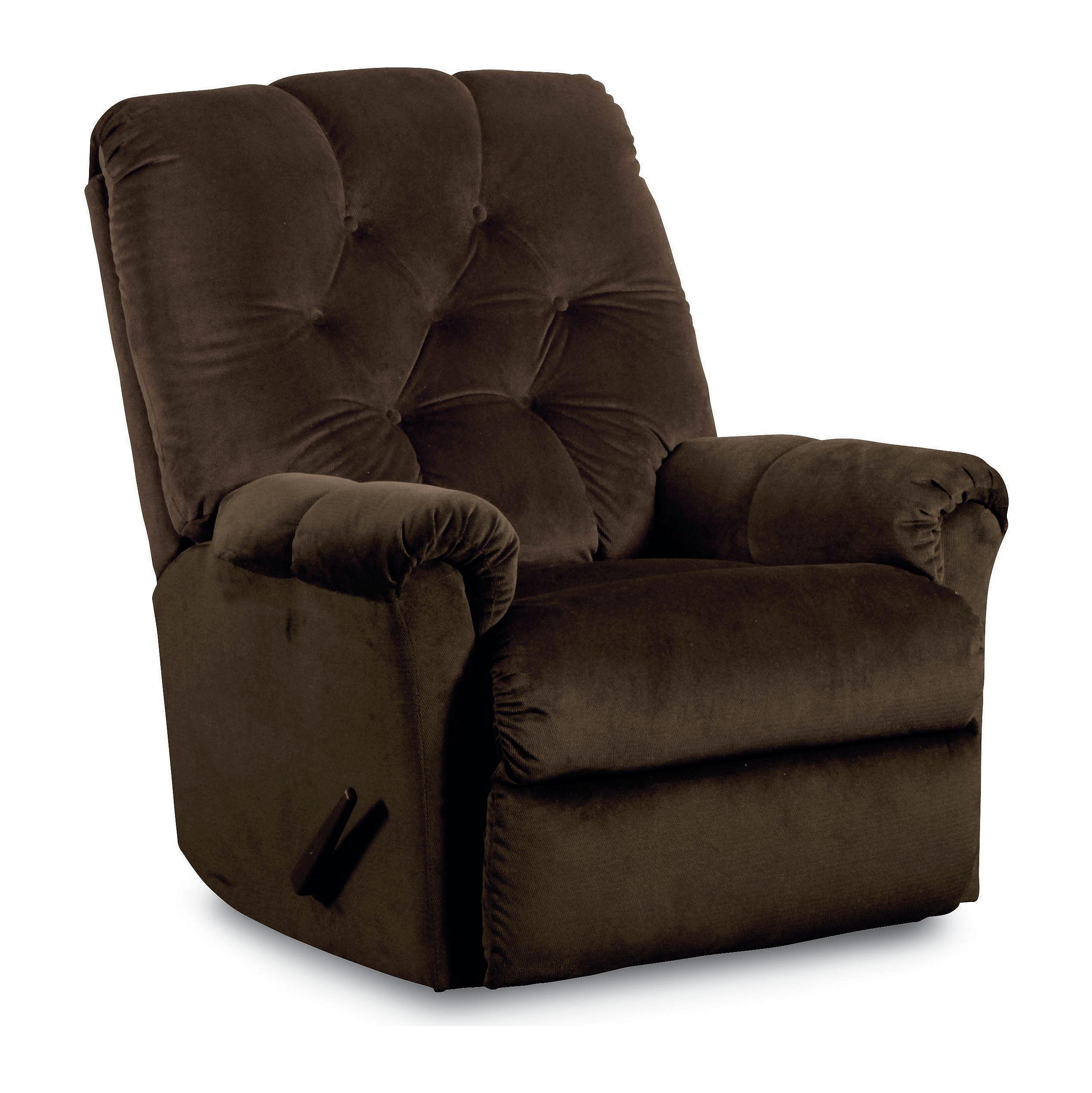 Lane Rocker Recliners Miles Pad Over Chaise Tufted Back Rocker Recliner AHFA Three Way Recliners